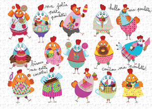 Carte petites attentions Bisous de poulette